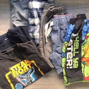 Boys bundle 4 shorts, swim trunks, 2 tees Carters+